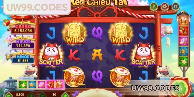 Chủ đề thú vị của game mèo chiêu tài UW99
